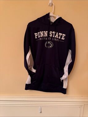 Colosseum Penn‎ State Navy and White Pullover Hoodie Size Large